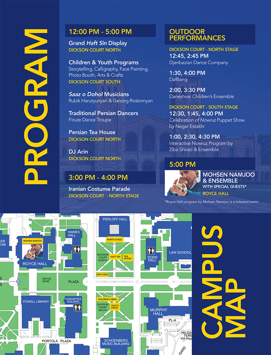 2017 Farhang Nowruz at UCLA Program and map