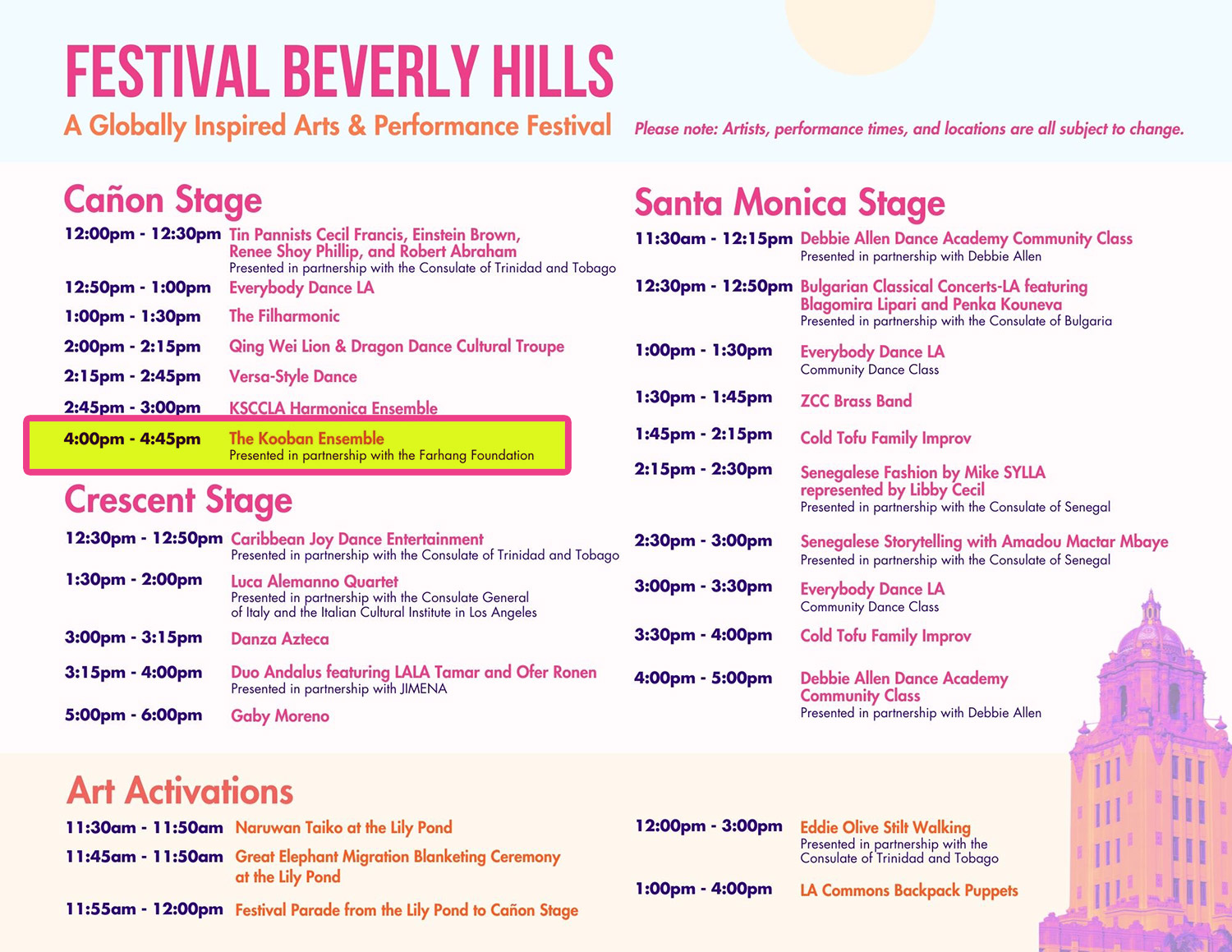 FestBH 2025 Schedule