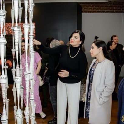 002 ART IRAN Falling Into Language Opening Celebration