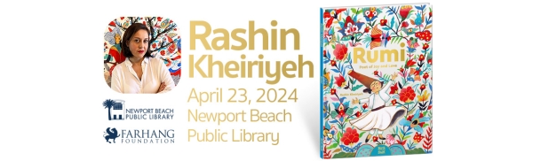 Rashin Kheiriyeh at the Newport Beach Public Library